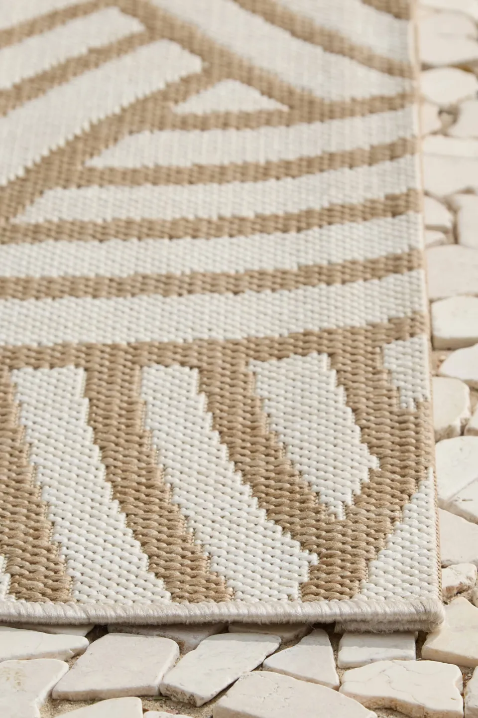 NOUS Living binnen- en buitenvloerkleed Turijn (230x160 cm) crème/beige, foto 2