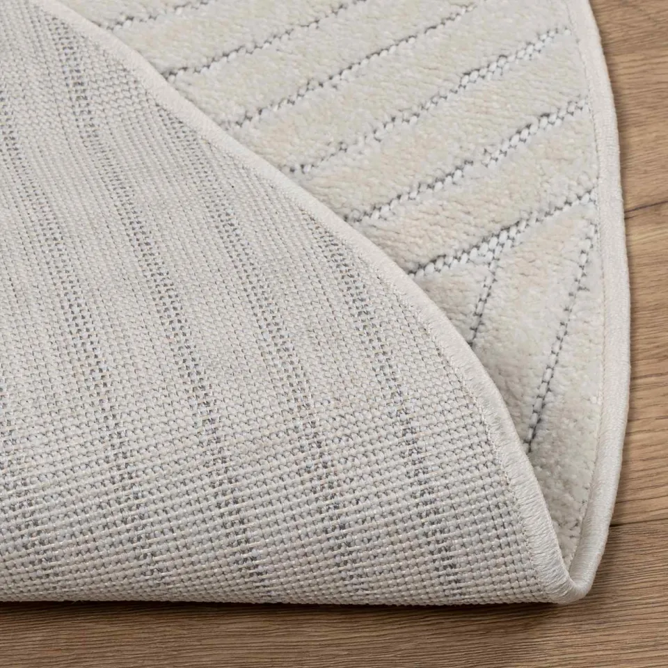 vidaXL Binnen- en buitentapijt PALMERAS Crème Ø 200 CM Polyester, foto 2