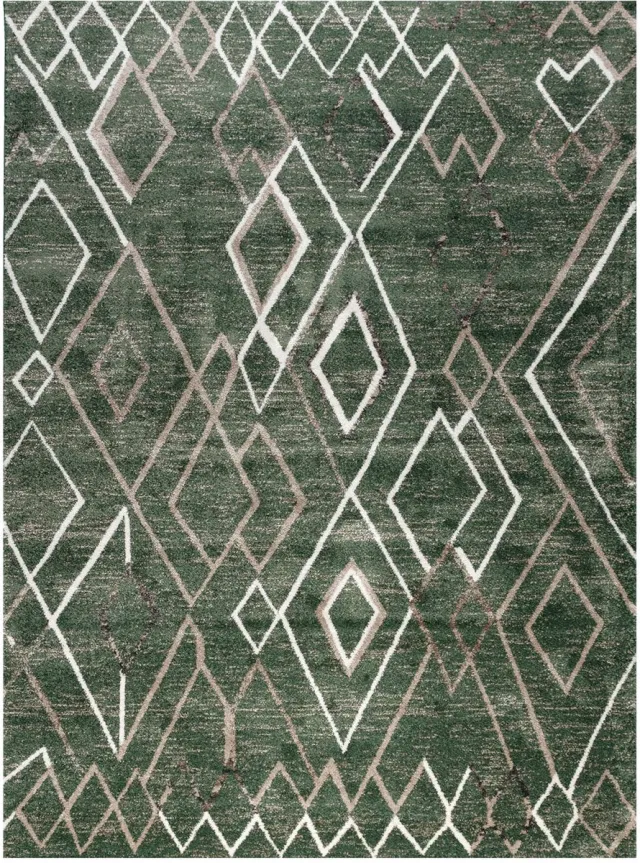 Fraai Berber vloerkleed - Blend Diamond Groen - 200x290cm