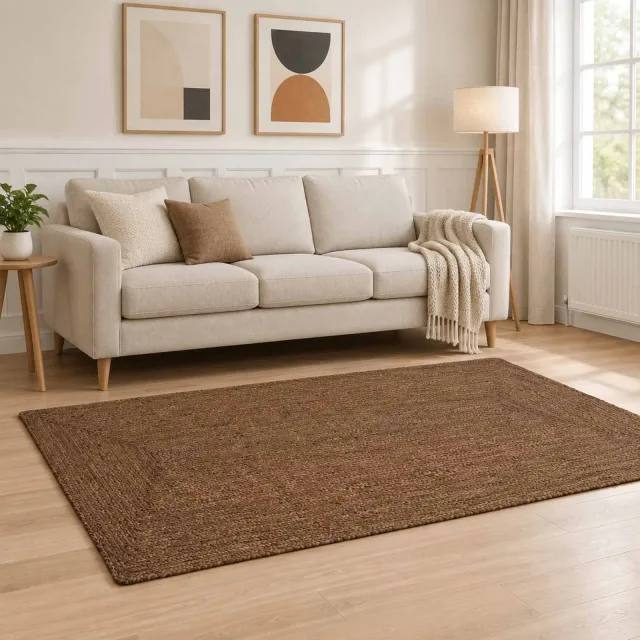 vidaXL Gebied Tapijt Grijs 100 x 200 cm Jute, foto 2