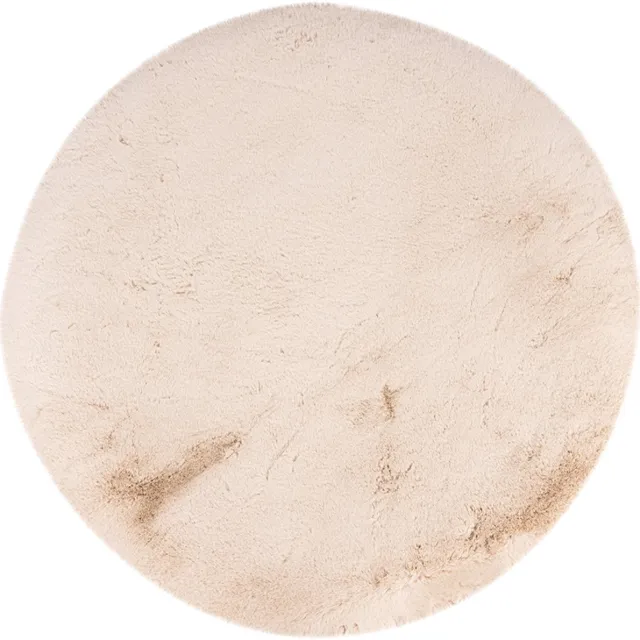 LABEL51 Indy Vloerkleden - Creme - Polyester - 200x200 cm - Rond