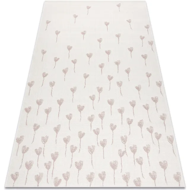 RUGSX Kleden Rugsx Sisal tapijt SISAL FLAT 48779/526 Bloemetje crèm 80x150 cm Beige