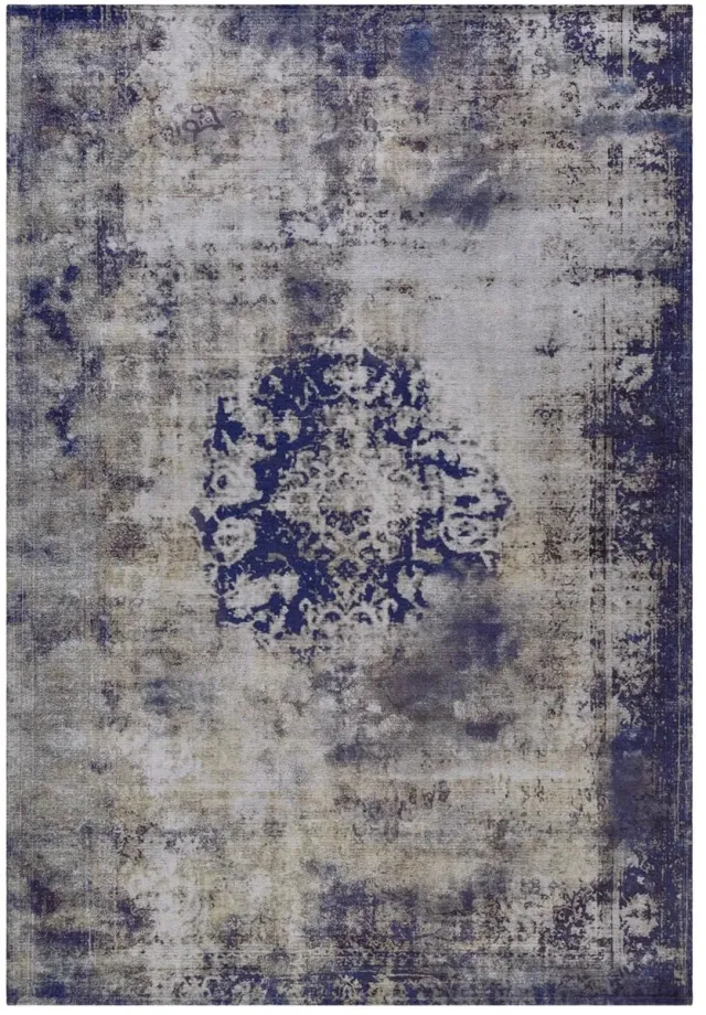 Dutch XXL Vintage Vloerkleed | Tapijt | Vin | Ornamenteel | Blauw | 140x200 cm