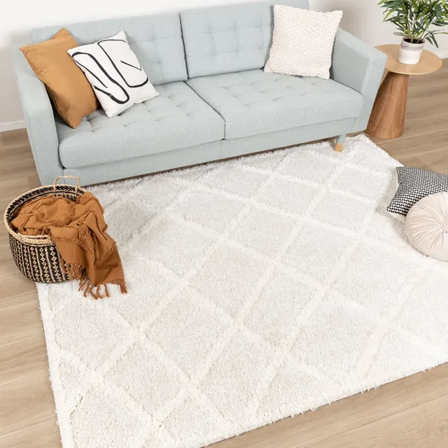 Fraai Scandinavisch vloerkleed - Lova Lines Crème | Balans - 200x290cm