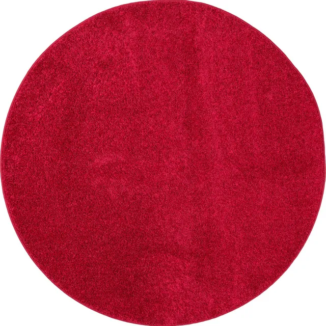 Snapstyle Vloerkleed Hoogpolig Velours Mona Rond Rood