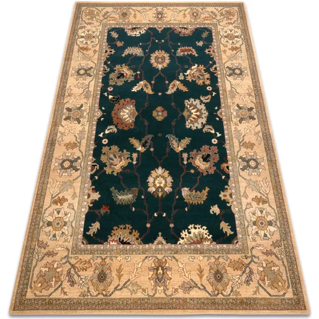 RUGSX Kleden Rugsx tapijt POLONIA Loare Frame smaragd Groen