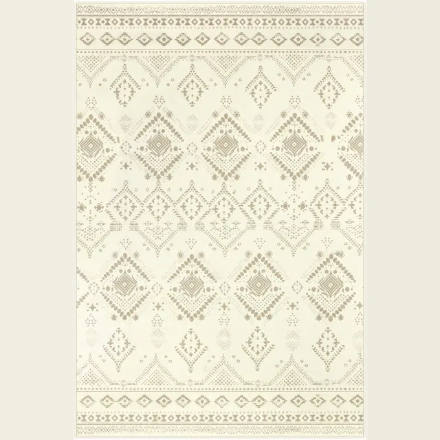Songmics HOME TAR027LF01 - Vloerkleed voor Woonkamer Slaapkamer - Antislip - Wasbaar - Boho Stijl Zandbeige