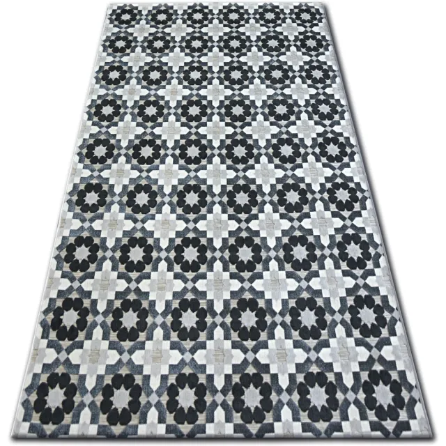 RUGSX Kleden Rugsx Tapijt LISBOA 27206/356 Bloemen , Grijskleuring 80x150 cm