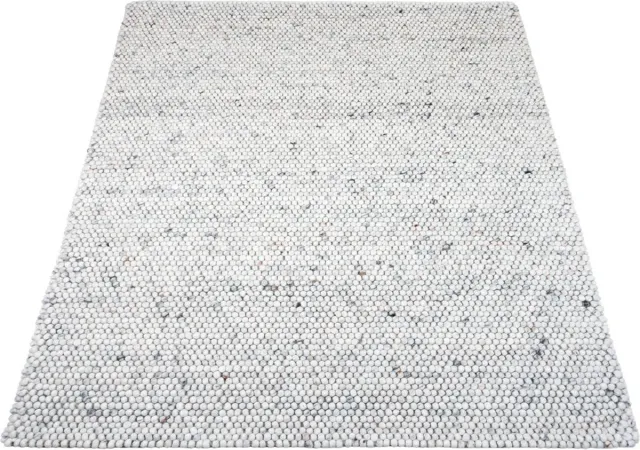 Veer Carpets Vloerkleed Pool Ivoor 115 - Wol Hoogpolig Vloerkleed – Japandi / Modern Design Grijs