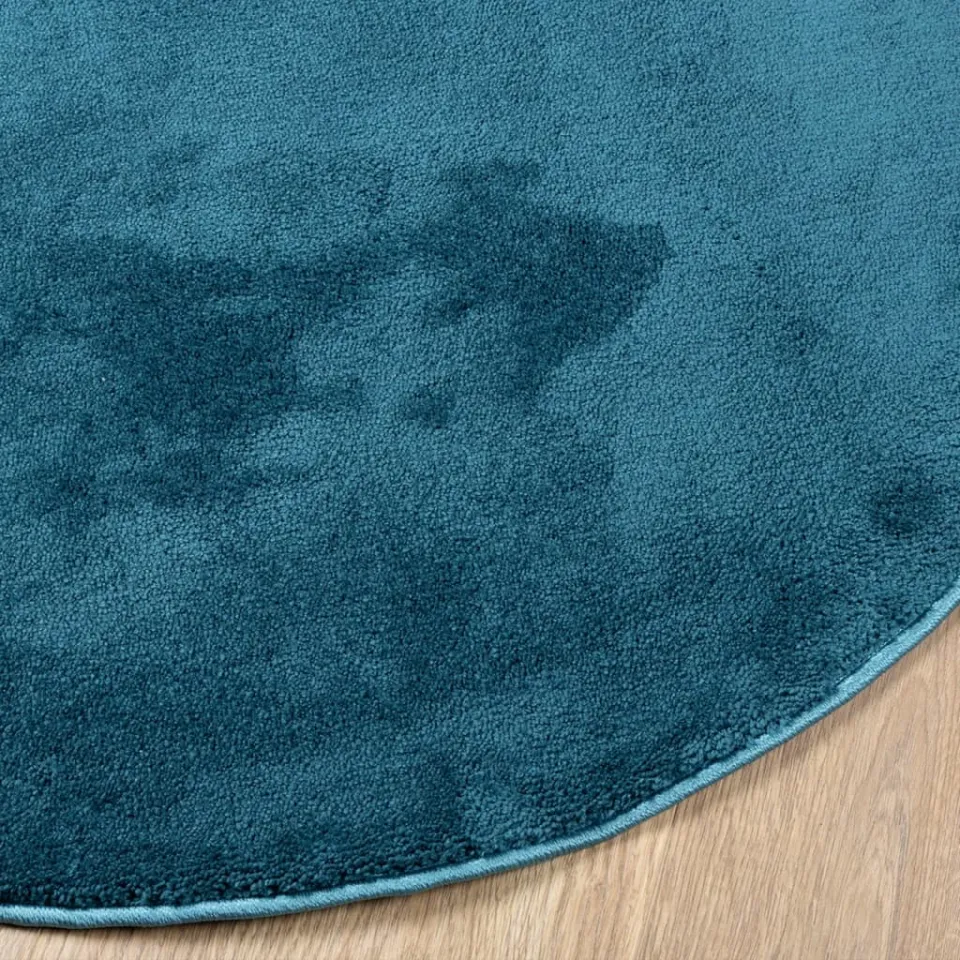 vidaXL Vloerkleed OVIEDO laagpolig Ø 200 cm turquoise, foto 4