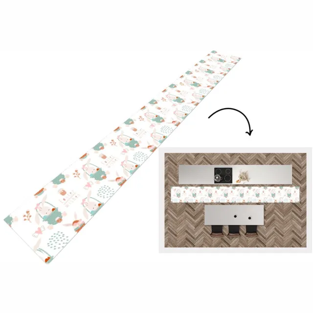 KitchenYeah Keukenloper - Keukenmat - Pasen - Patroon - Paasmand - Keuken vloerkleed multicolor, foto 3