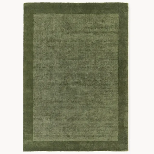 Westwing Collection Laagpolig vloerkleed Kari Groen