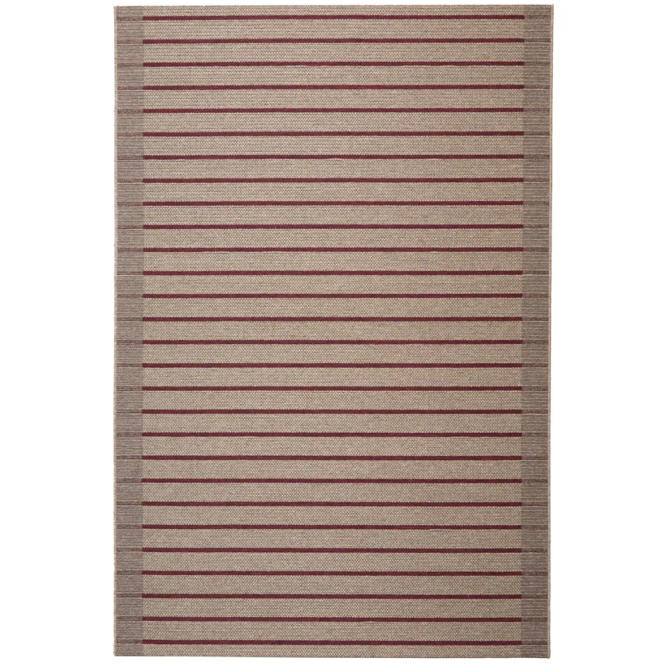 NOUS Living binnen- en buitenvloerkleed zand/roodroze (290x200 cm)