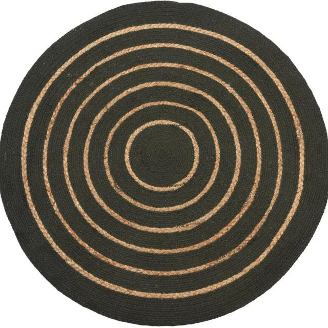 Home & Styling Collection Home Styling Collection - Vloerkleed - Ronde katoenen tapijt, Ø 90 cm Groen