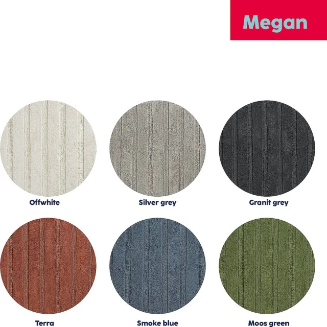 Kela Badmat, 100 x 60 cm, Katoen, Rook Blauw - Kela | Megan