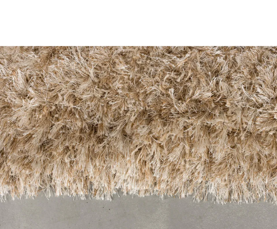 Dutchbone Hairy hoogpolig vloerkleed beige, foto 3