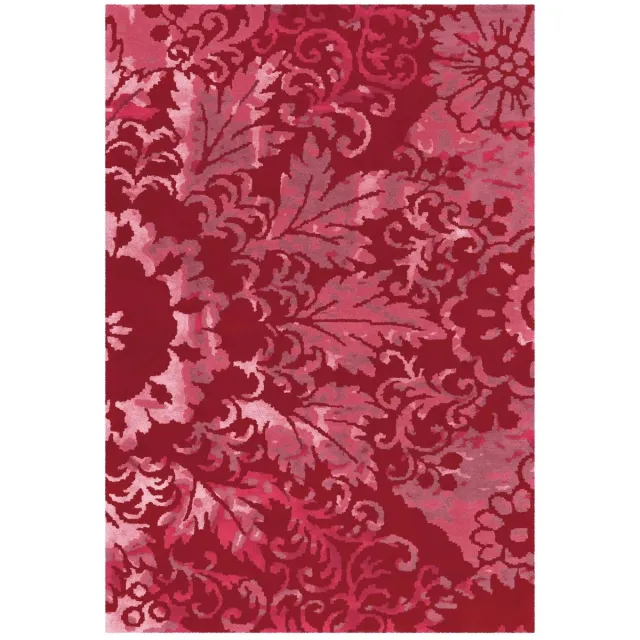 Dutch XXL Wollen Vloerkleed | Tapijt | Satin | Ornamenteel | Rood