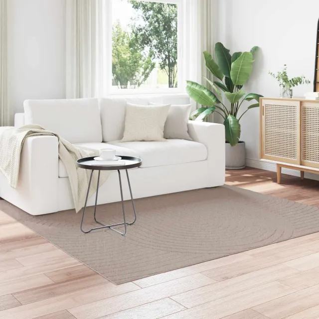 vidaXL Binnen- en buitentapijt PALMERAS Beige 200 x 200 cm Polyester