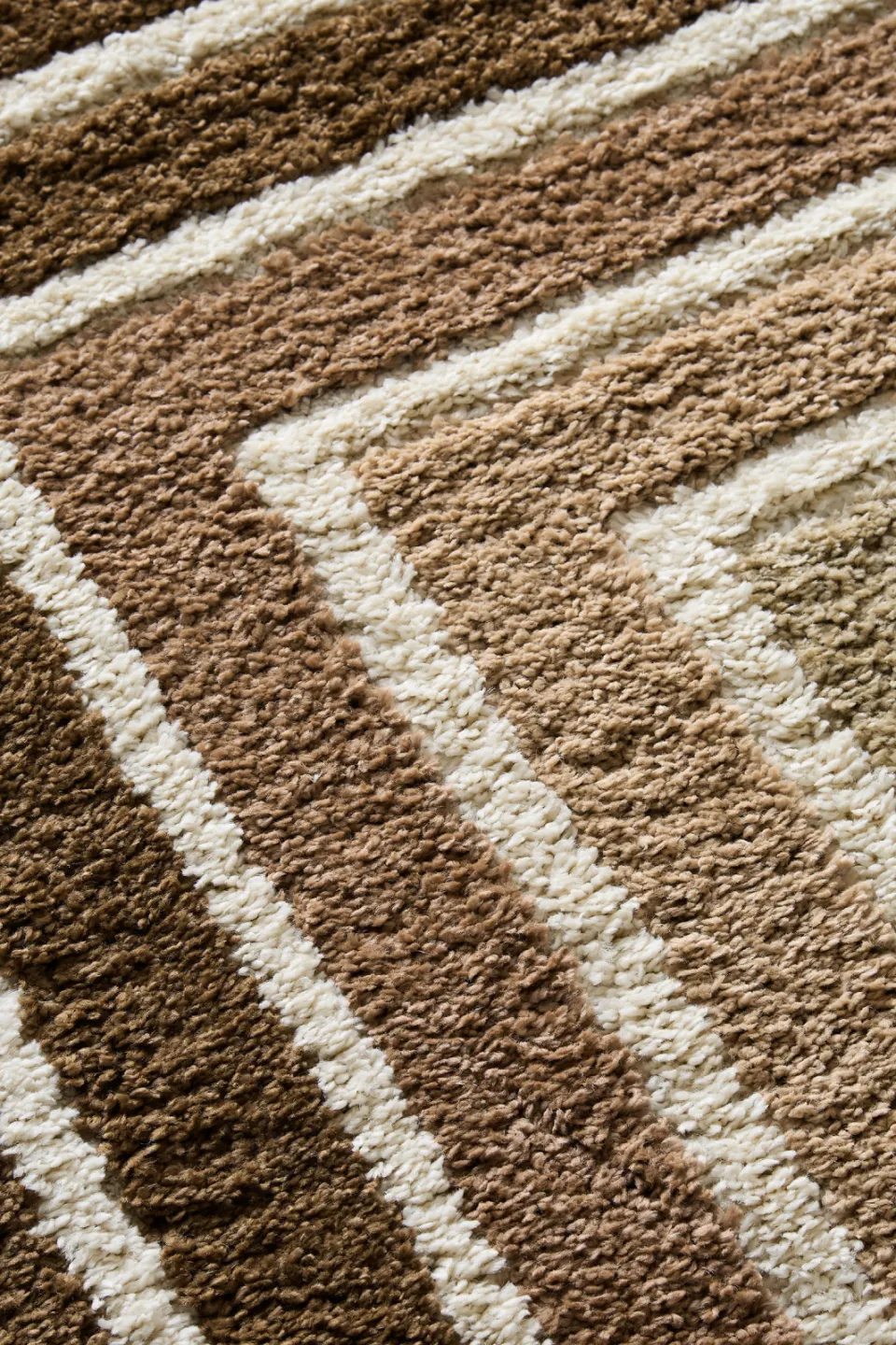 NOUS Living vloerkleed bruin crème, foto 5
