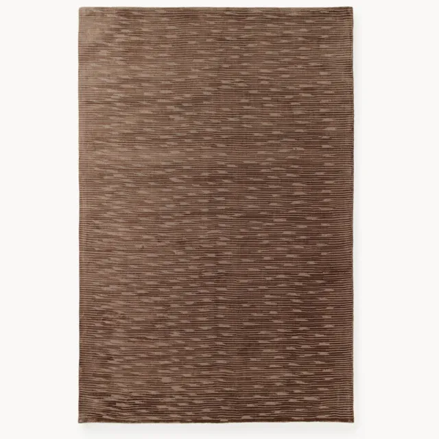 Westwing Collection Handgeweven lyocell vloerkleed Oriana Bruin