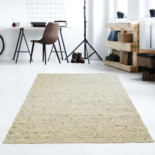 Tapeso Wollen vloerkleed - Veve beige/grijs