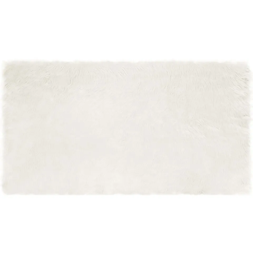 vidaXL Tapijt van imitatie TAFALLA Wit 60 x 110 cm Polyester