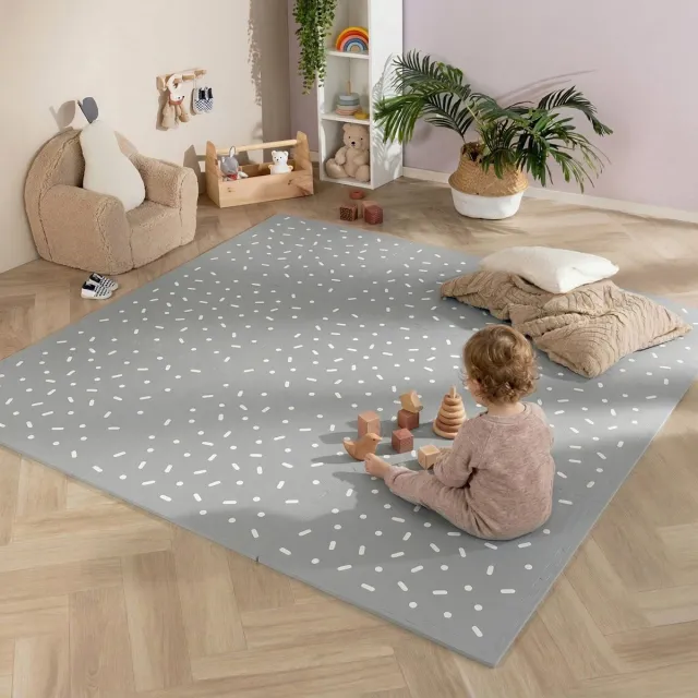 Little Olly Foam Puzzelmat - Alfie XL Sprinkles Grijs - 180x180cm