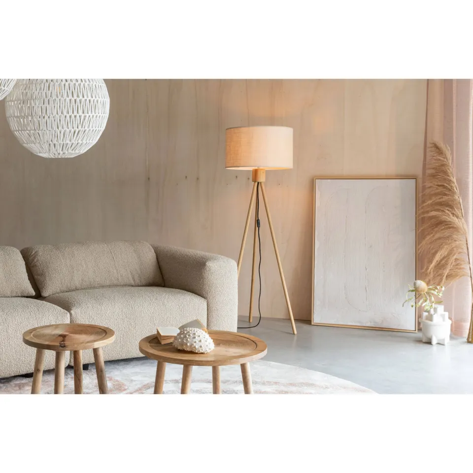 Zuiver Solar rond vloerkleed beige, foto 4
