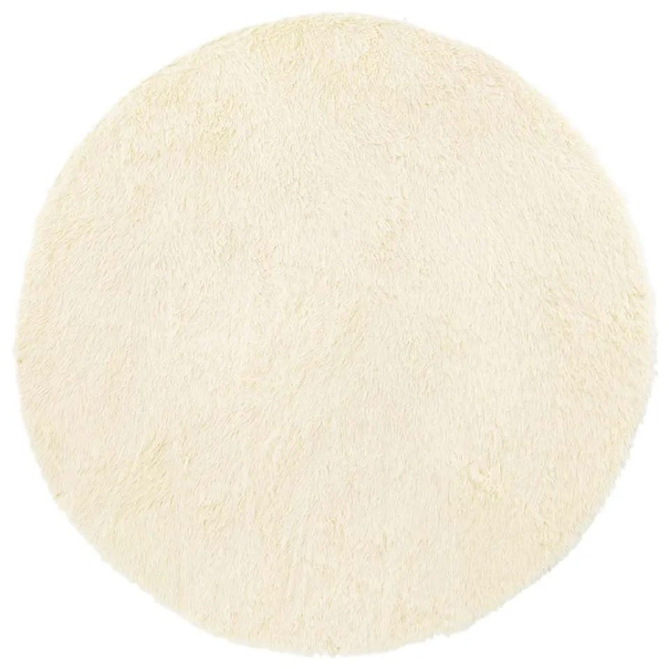 vidaXL Hoogpolig vloerkleed NAVARRA 120x120 cm polyester crèmekleurig