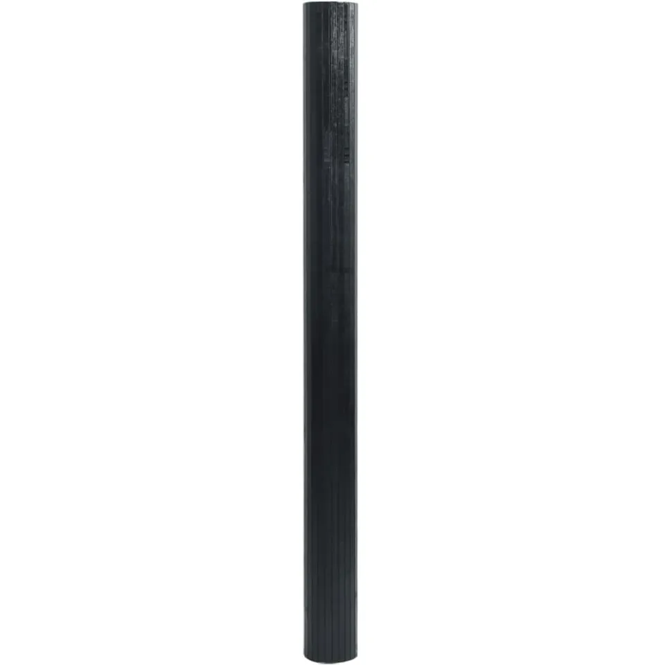 vidaXL Vloerkleed rechthoekig 100x200 cm bamboe zwart