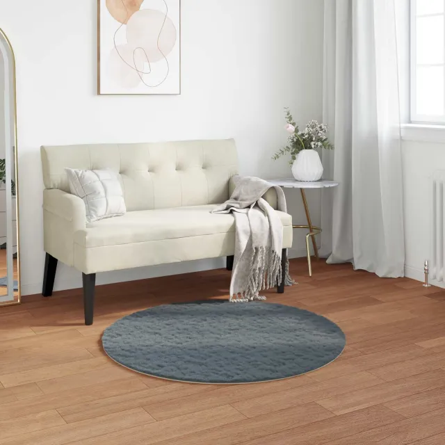 vidaXL Antislip vloerkleed van imitatie konijnenbont OLITE Antraciet, foto 2