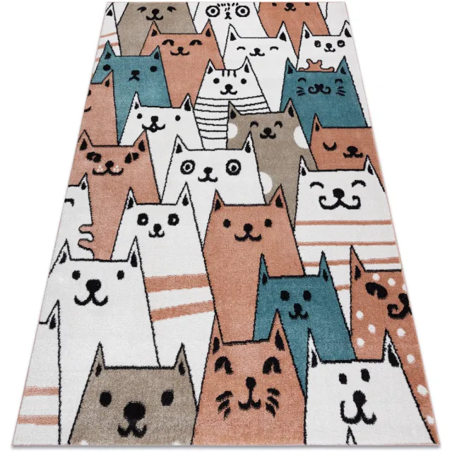 RUGSX Kleden Rugsx Tapijt FUN Gatti voor kinderen, katten multi 120x170 cm Roze