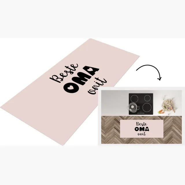 KitchenYeah Keukenloper - Loper keuken - Spreuken - Beste oma ooit - Quotes - Oma - 120x50 cm - Keukenloper vinyl Multicolor