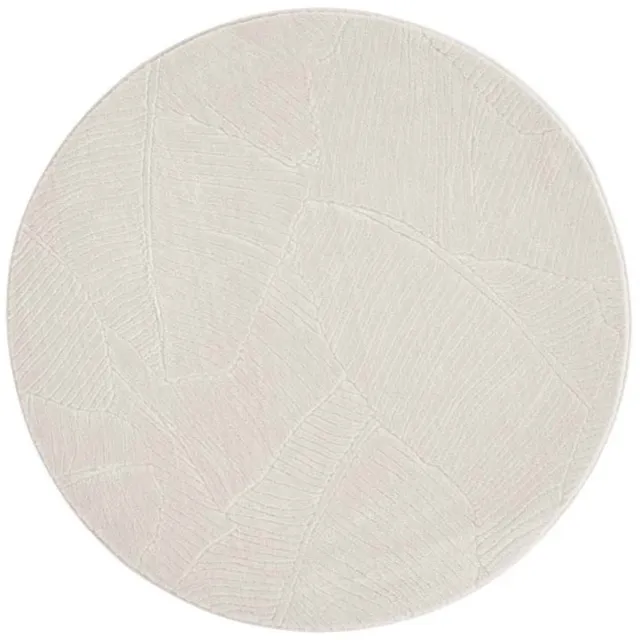 TrueWeave Rond zacht vloerkleed - Fuzz Whirl crème 120