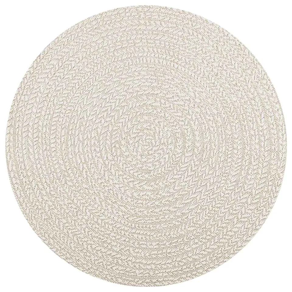 vidaXL Vloerkleed ZIZUR crème binnen en buiten Ø 120 cm jute look, foto 2