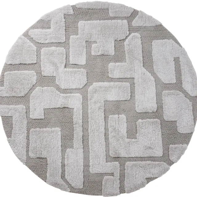 Veer Carpets Vloerkleed Liana Beige - Design Hoog-Laag Vloerkleed met Grafisch Labyrint Patroon in Scandinavische / Japandi Stijl, foto 2