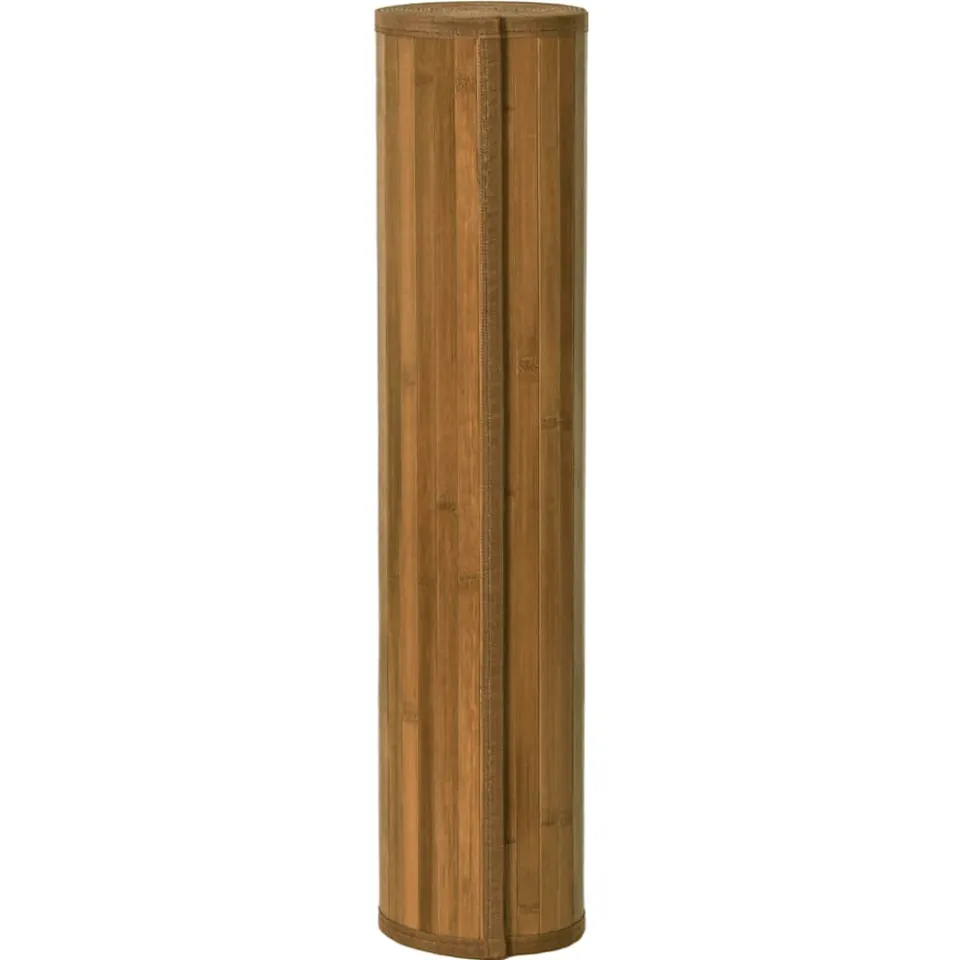 vidaXL Vloerkleed vierkant 100x100 cm bamboe bruin