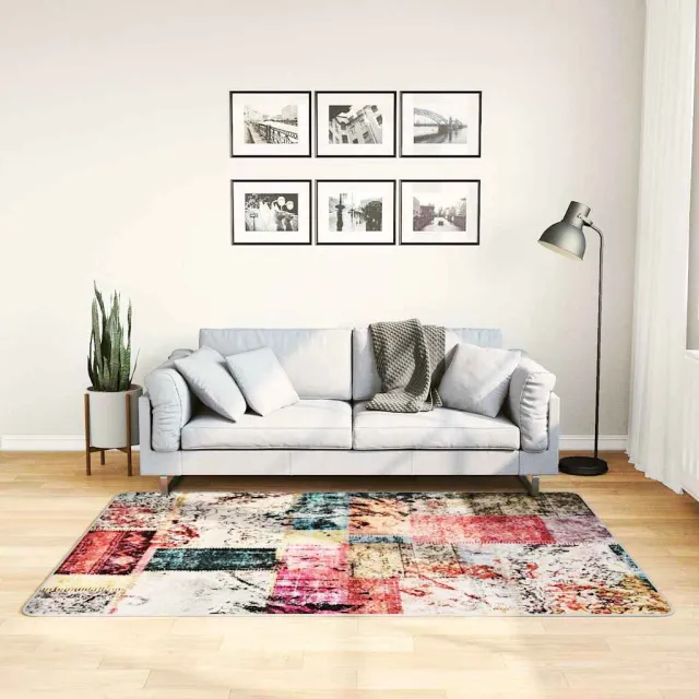 vidaXL Vloerkleed wasbaar patchwork 120x180 cm meerkleurig