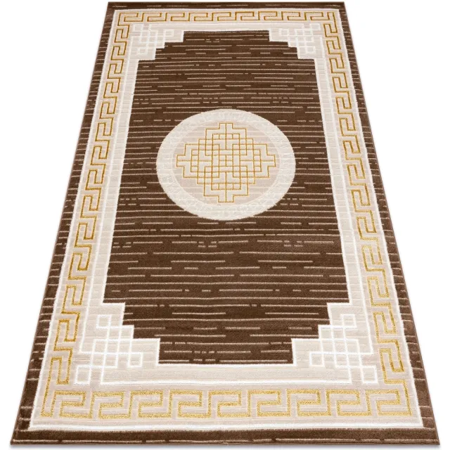 RUGSX Kleden Rugsx Tapijt MEFE modern 9096 Kader, Grieks sleutel 140x190 cm Beige