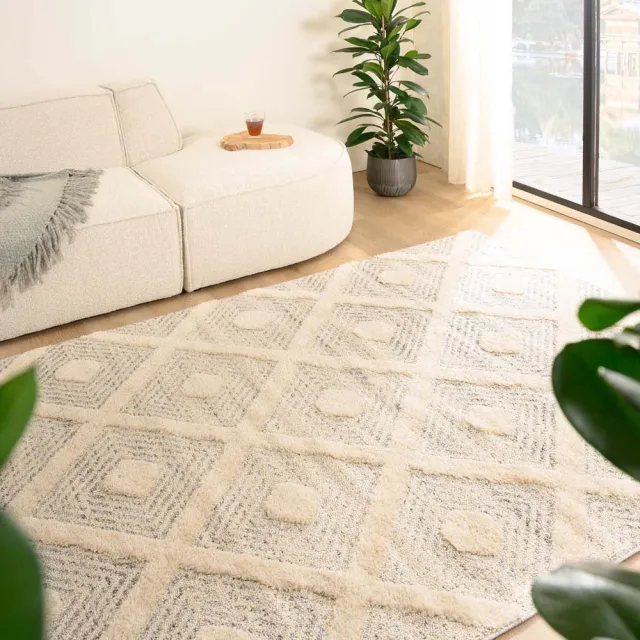 Tapeso Scandinavische loper - Reise grijs/crème 80x250