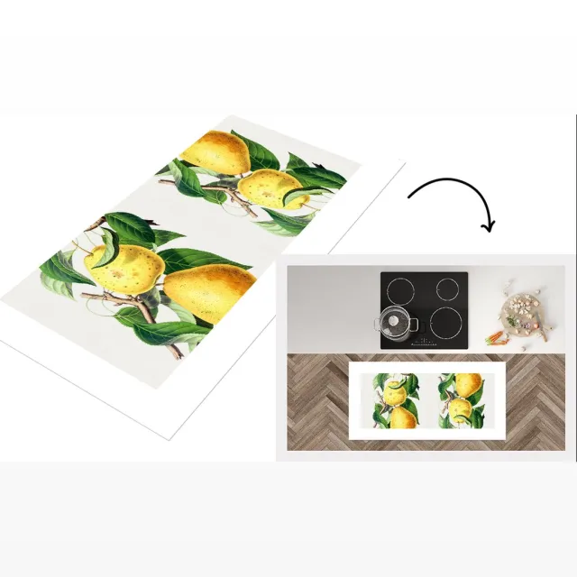 KitchenYeah Keukenloper - Loper keuken - Peren - Fruit - Eten - Keukenloper vinyl multicolor, foto 2