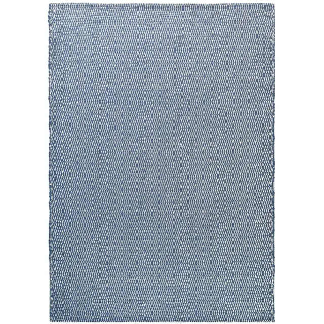 AFK Living Handgeweven tapijt van gerecyclede vezels PESSOA blauw