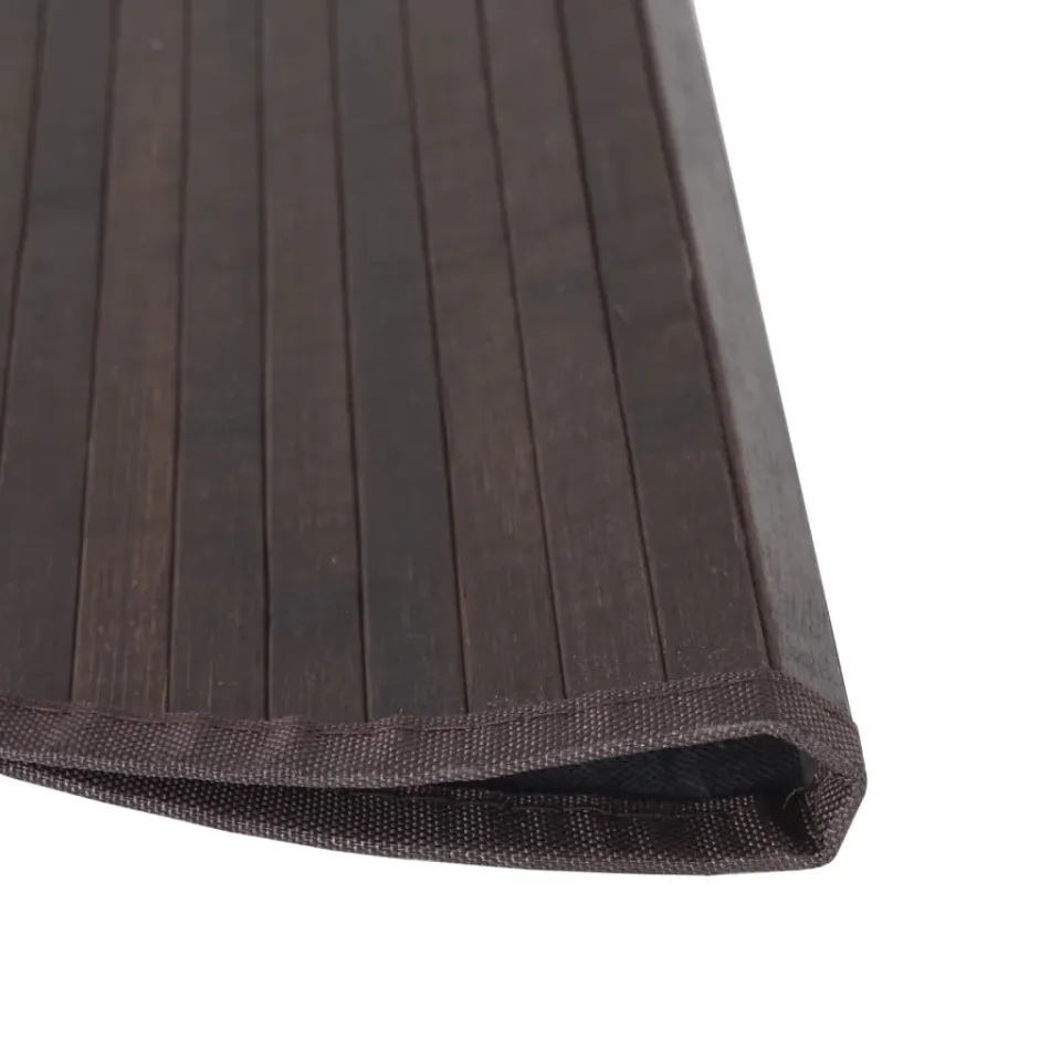 vidaXL Vloerkleed rond 80 cm bamboe donkerbruin bruin, foto 4