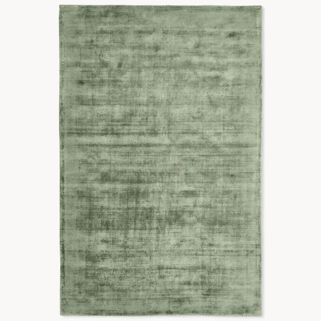 Westwing Collection Handgeweven viscose vloerkleed Jane Groen
