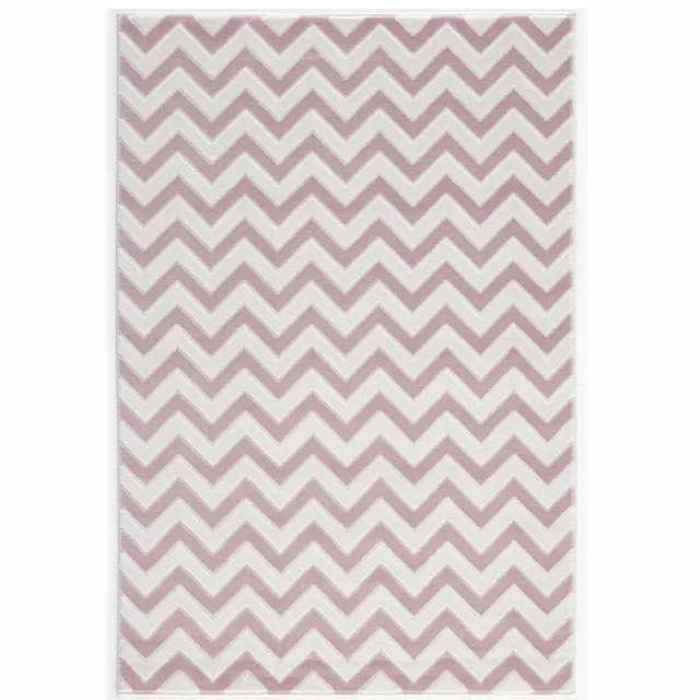 Livone Tapijt 120 cm x 180 cm Happy Rugs Zick Roze - Wit