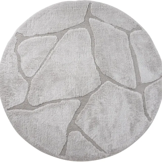 Veer Carpets Vloerkleed Macy Beige - Design Hoog-Laag Vloerkleed met Organisch Keien Patroon in Scandinavische / Japandi Stijl