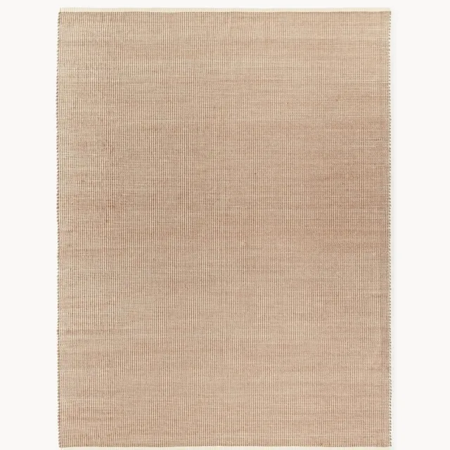 Westwing Collection Handgeweven wollen vloerkleed Amaro Lichtbruin