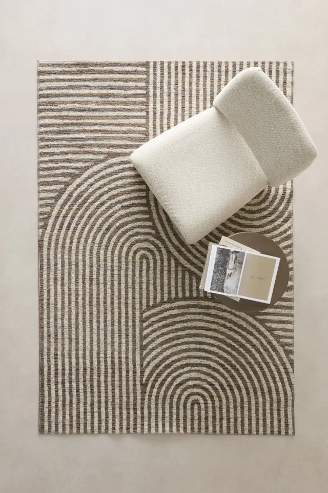 NOUS Living Talina vloerkleed crème bruin, foto 2
