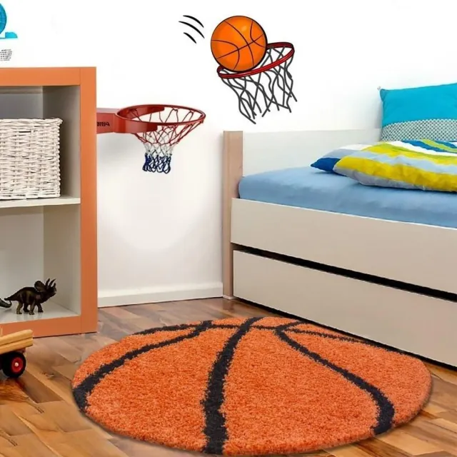 Adana Carpets Rond Hoogpolig vloerkleed - Oranje Ø 100cm