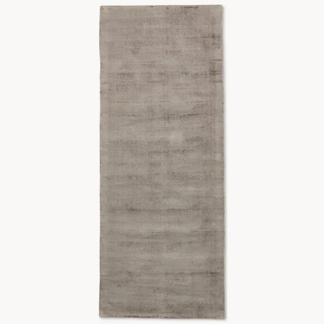 Westwing Collection Handgeweven viscose loper Jane taupe